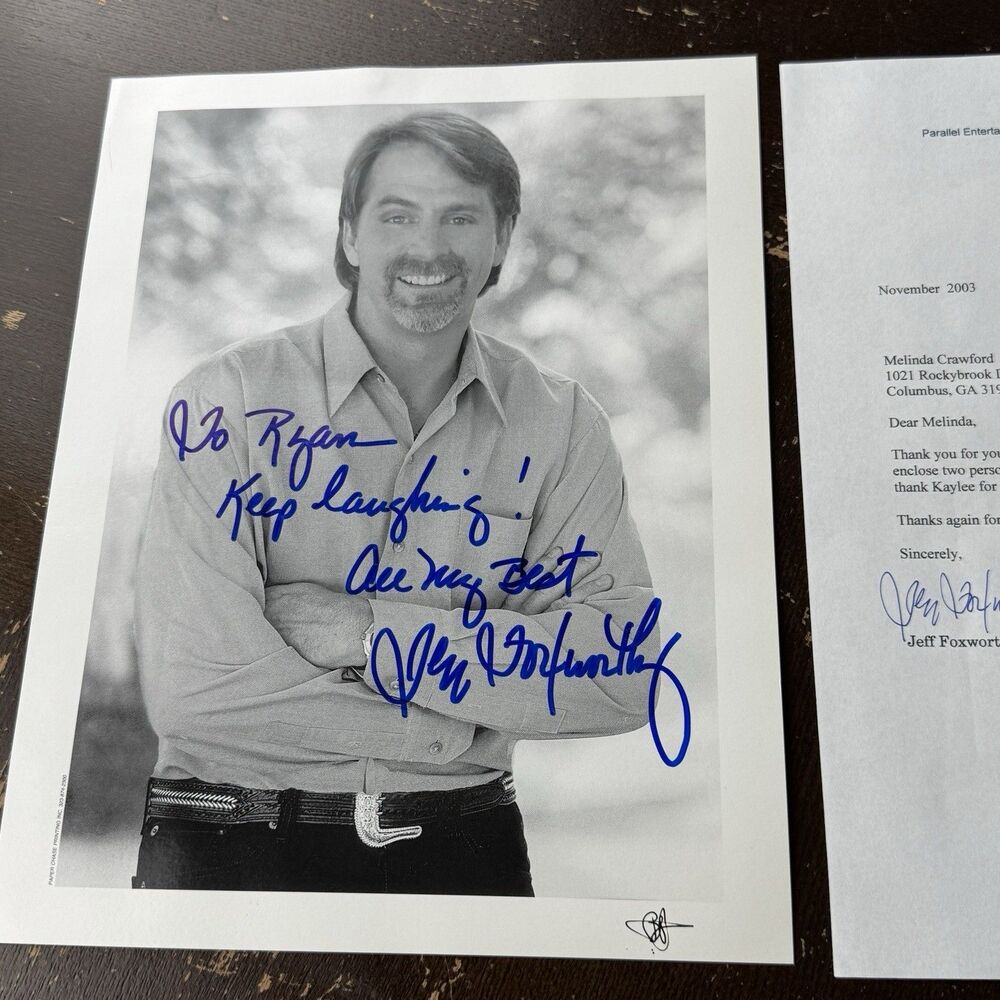 Jeff Foxworthy Autograph 8.5x11 With Personal Signed Letter COA Authentic 2003